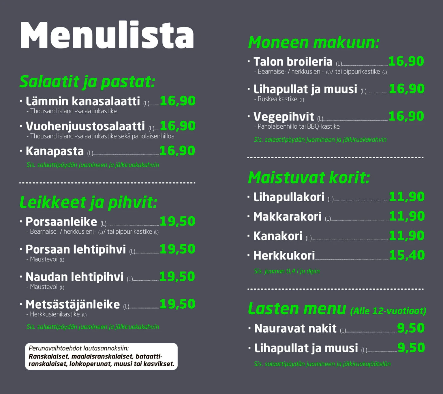 Lämmintä ruokaa tarjolla